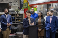 May 21, 2025: Senator Kim joined Secretary Redding, Rep Davidson, Rep Madsen, and Broad Street Market leaders and vendors to celebrate the Market receiving a $500,000 Fresh Food Financing Initiative grant to help recover the historic stone building. 