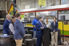 May 21, 2025: Senator Kim joined Secretary Redding, Rep Davidson, Rep Madsen, and Broad Street Market leaders and vendors to celebrate the Market receiving a $500,000 Fresh Food Financing Initiative grant to help recover the historic stone building. 
