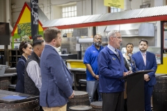 May 21, 2025: Senator Kim joined Secretary Redding, Rep Davidson, Rep Madsen, and Broad Street Market leaders and vendors to celebrate the Market receiving a $500,000 Fresh Food Financing Initiative grant to help recover the historic stone building. 