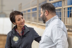 January 10, 2025: Senator Patty Kim attends the 2025 Farm Show and participates in the Celebrity Cow Milking Contest.