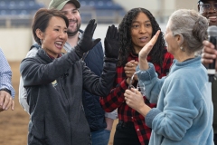 January 10, 2025: Senator Patty Kim attends the 2025 Farm Show and participates in the Celebrity Cow Milking Contest.