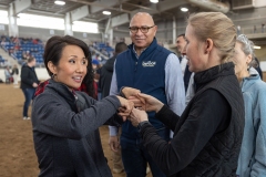 January 10, 2025: Senator Patty Kim attends the 2025 Farm Show and participates in the Celebrity Cow Milking Contest.