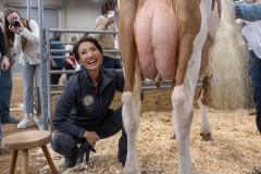 January 10, 2025: Senator Patty Kim attends the 2025 Farm Show and participates in the Celebrity Cow Milking Contest.