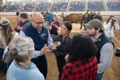 January 10, 2025: Senator Patty Kim attends the 2025 Farm Show and participates in the Celebrity Cow Milking Contest.