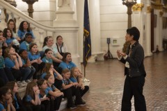 April 21, 2025: Senator Kim visits with Girl Scouts
