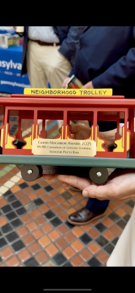 June 11, 2025 − State Senator Patty Kim has been selected as one of eight recipients of the 2025 Pennsylvania PBS Good Neighbor Award which recognize individuals who have demonstrated exceptional commitment to public broadcasting and educational programming that serves communities across the Commonwealth.