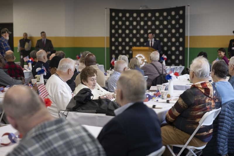 November 12, 2025: Senator Kim hosts Veterans Breakfast at the Dauphin County Technical School.