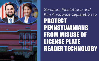 Senators Pisciottano and Kim Announce Legislation to Protect Pennsylvanians from Misuse of License Plate Reader Technology