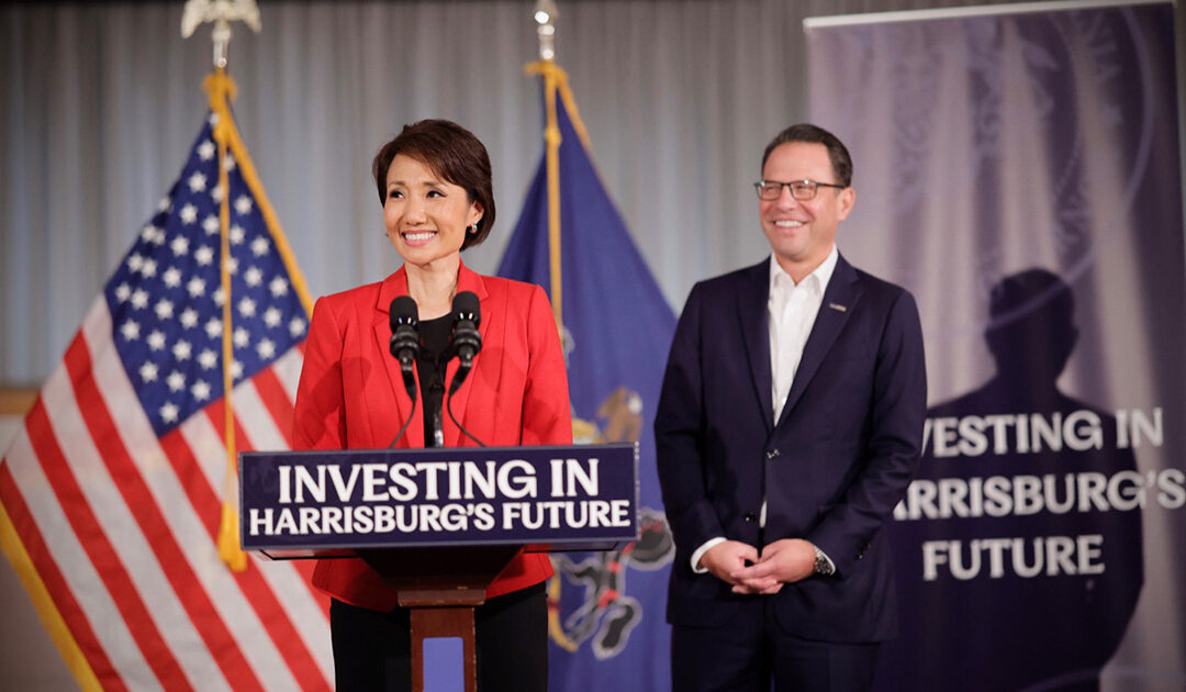 Senator Patty Kim and Gov. Josh Shapiro